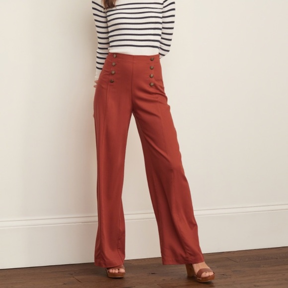 Abercrombie & Fitch Pants - Abercrombie & Fitch High waisted  sailor pants